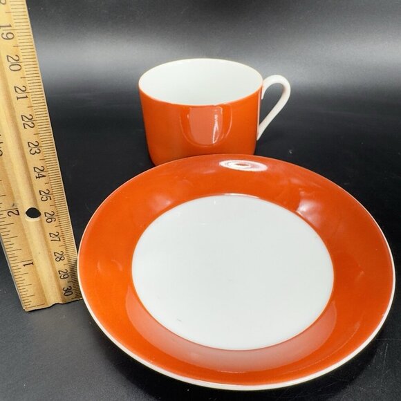 Fitz And Floyd Porcelain Teacup And Saucer Set Rondelet Pattern Vintage 1980s - Picture 6 of 12